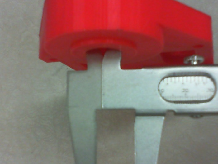 Inside jaws are great for measuring the diameters of holes, provided you can fit the jaws inside. If the hole is too small, you need to use smaller calipers or estimate the measurement with the large jaws.